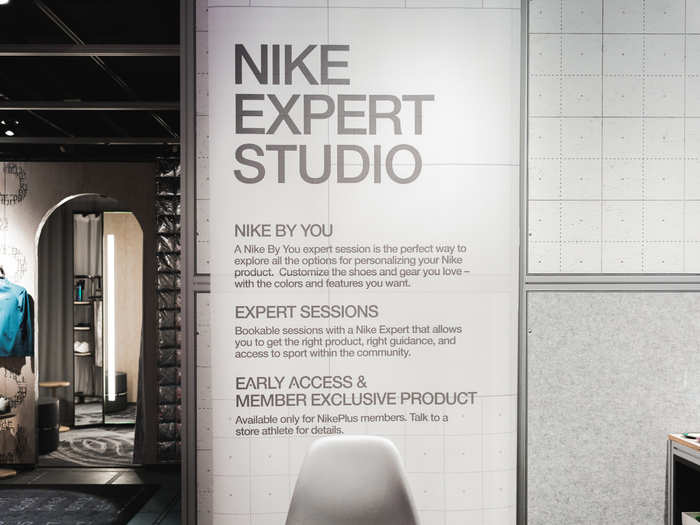 The top floor is reserved for Nike Plus members.