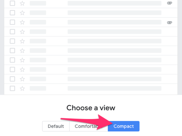 The "compact" view is the most similar to the old Gmail design. It