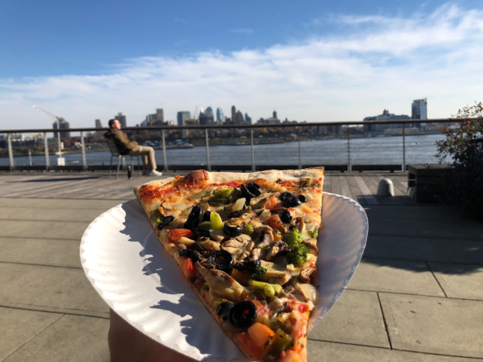 But not before I could do the most New York thing I could think of — grab a slice of pizza and enjoy the view.