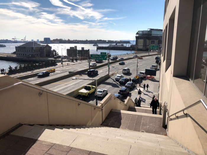 The staircase leading to the busy FDR Drive was an abrupt reminder that all good things must come to an end.