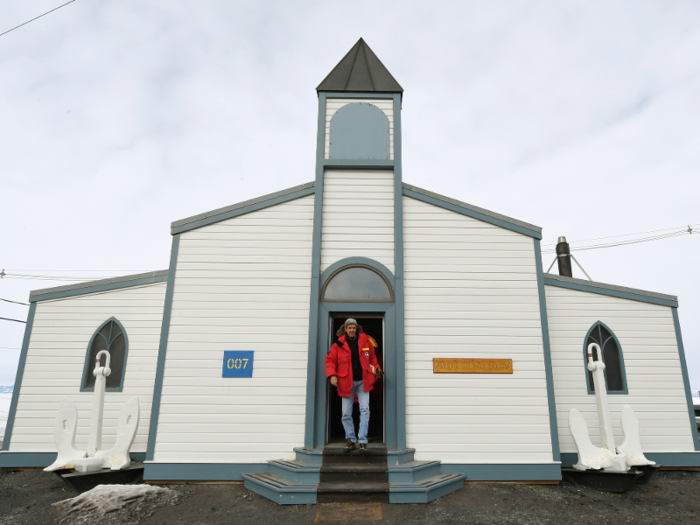 Researchers can also visit a chapel at McMurdo Station. In 2016, former Secretary of State John Kerry stopped by the chapel during a trip to Antarctica.