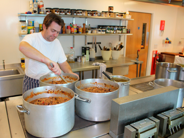 Chefs now get the bulk of their supplies by ship. “You have to use what you’ve got in the store. Frozen stuff, tinned stuff and if you’re really desperate the dried stuff,” Alan Sherwood, a chef at the British Rothera base, told Reuters.