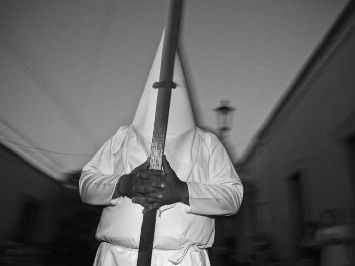 The processions are dramatic affairs, according to Stein, where “penitents” carry 100-150 pound bundles of thin tree branches on the back of their neck and arms for three miles over the course of three hours.