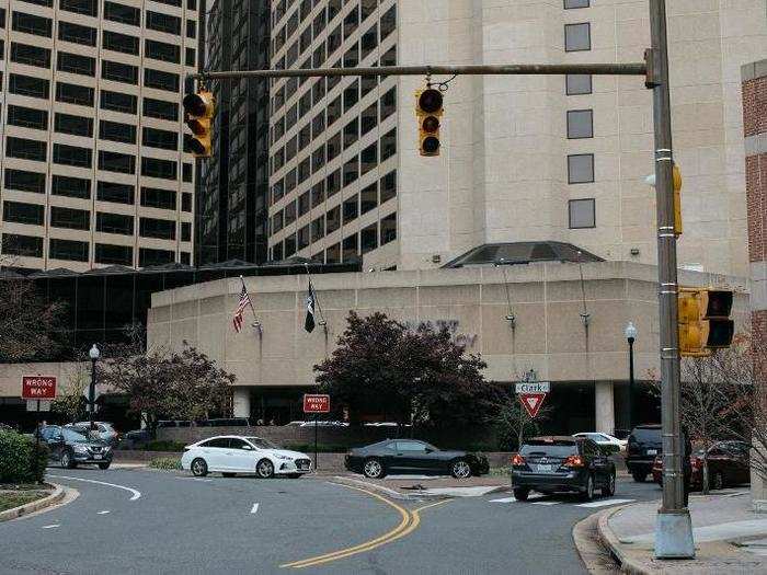 Multiple hotels such as the Hyatt Regency are on these southern blocks due to their convenient location of being across from the airport.