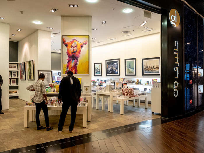 With 1,200 stores in the mall, there are, of course, some unique ones. Like this art gallery/art supply store.