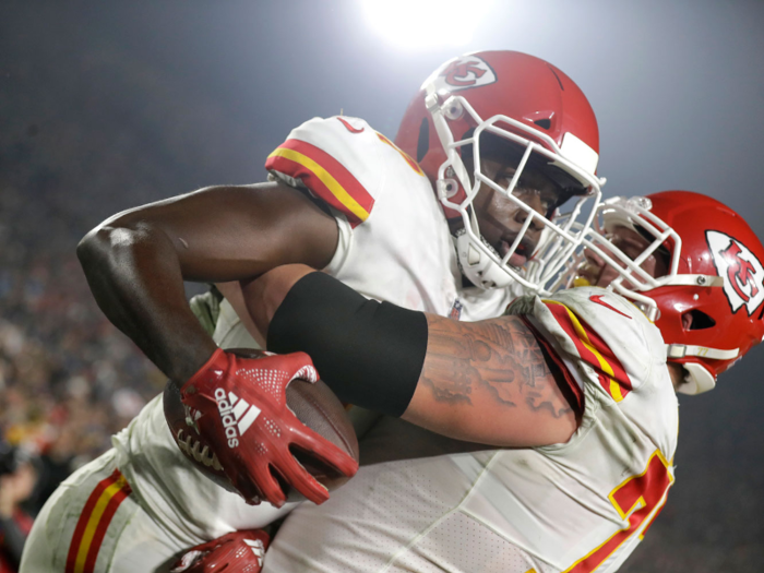 Nearly seven minutes later, Chiefs wide receiver Chris Conley scored on a 27-yard touchdown.