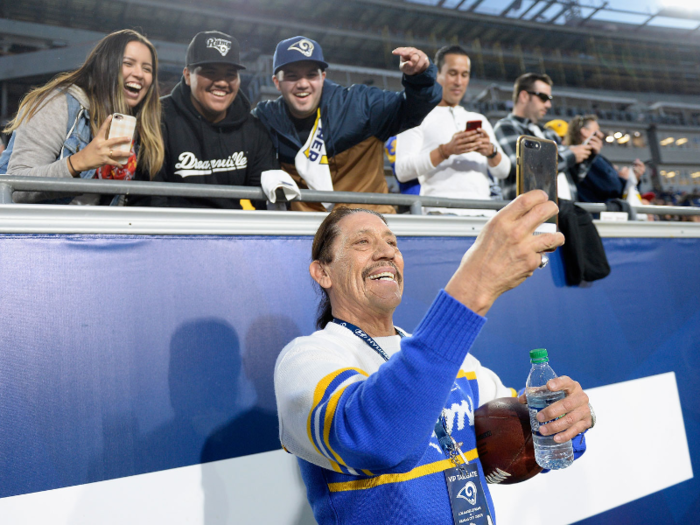 Danny Trejo — a huge Rams fan — took some time to take photos with other game attendees.