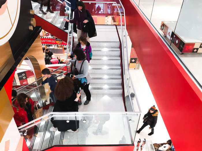 All three floors of the store were bustling before the holidays, and the store had many elements that made the original flagship such a massive attraction.