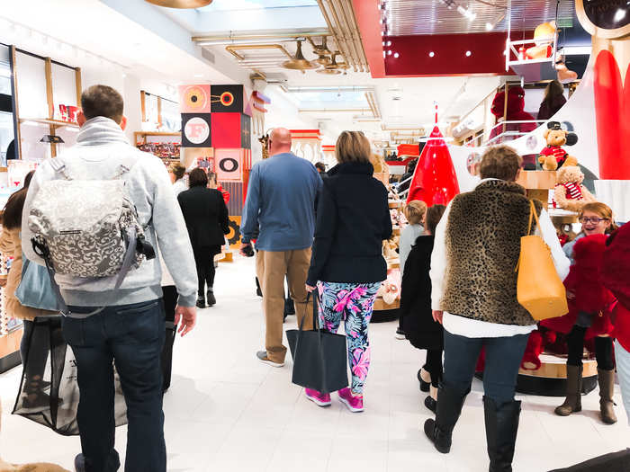 When I walked in, the store was packed with shoppers.