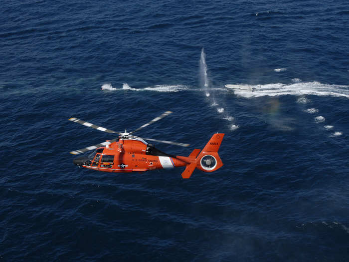 Coast Guard interdiction crews will wait on-call aboard their ship. When the mission is expected to involve just questioning, "then you