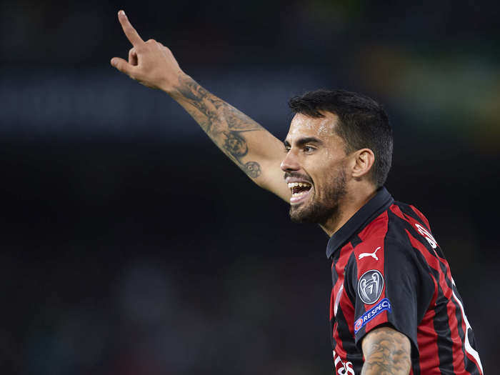 16: AC Milan and Spain forward Suso — 7.58.