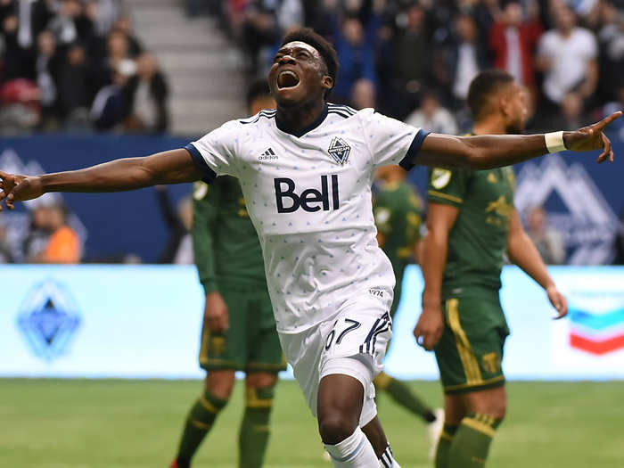 18: Vancouver Whitecaps winger Alphonso Davies — 7.54