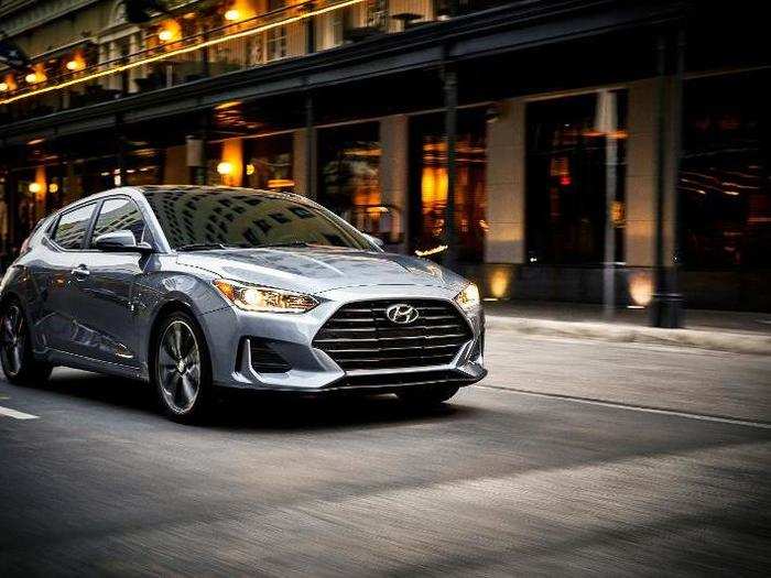 9. 2019 Hyundai Veloster: $189 a month/36 months and $2,299 due at signing—$26,285 (MSRP).