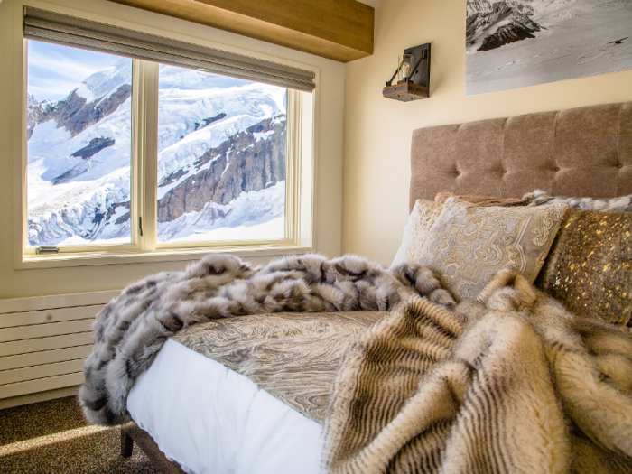 Fluffy duvets give the rooms a cozy feel.