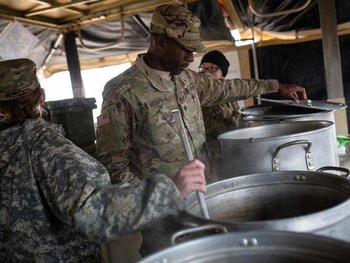 Nearly 800 pounds of turkey was delivered to US troops serving along the southern border in Texas.