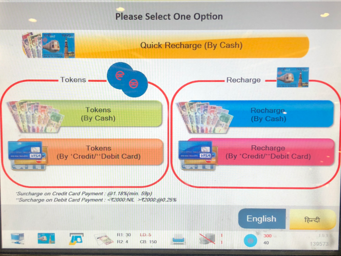 You can use vending machines at the stations to buy tickets in two ways.