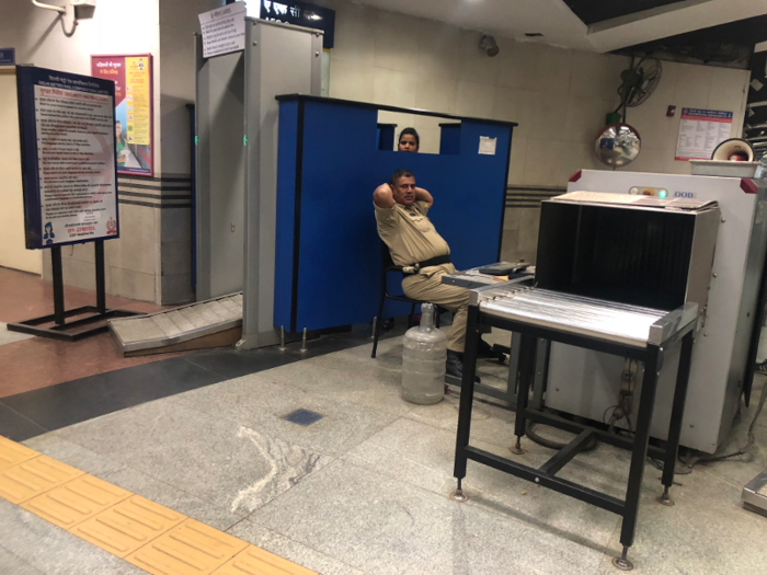 You must be prepared to have your bags checked and body scanned at the ticket gates, because security is tight in several public places in Delhi, including malls, movie theaters, hotels and the metro. This is unlike any other subway system I