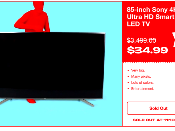 An incredibly huge 85-inch 4K smart TV.