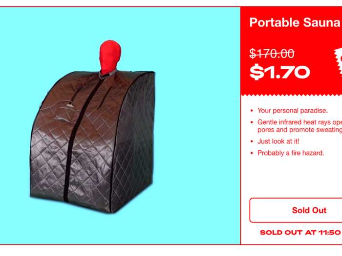 A portable sauna that looks like a big piece of luggage.