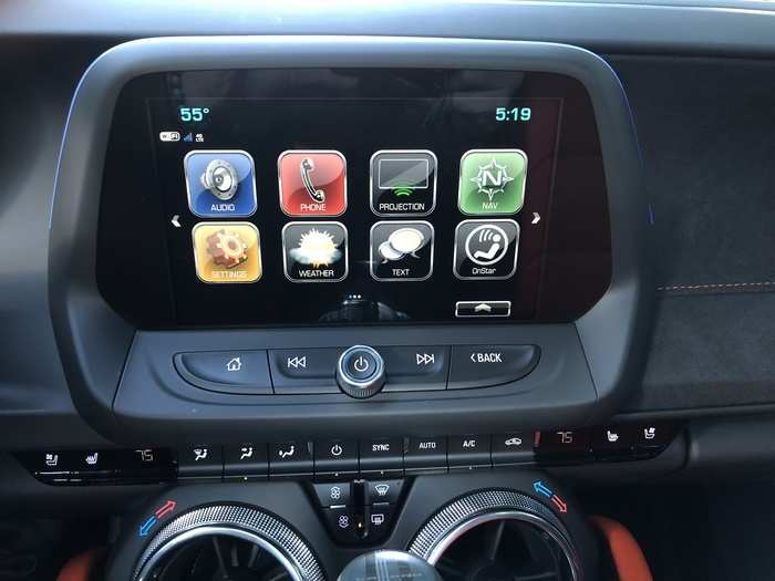 The MyLink infotainment system, running on a relatively small eight-inch touchscreen, is Chevy