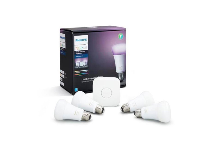 Philips Hue White and Color Ambiance A19 LED Smart Bulb Starter Kit