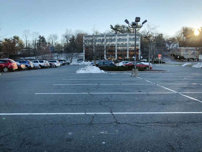 Best Buy was similarly low on shoppers, with a nearly empty parking lot around 8 a.m.