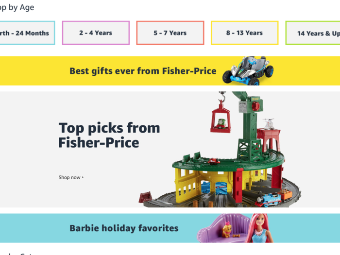 The top-selling categories from the weekend include toys ...