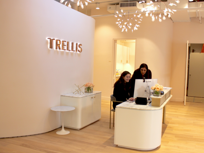 Huang embraces Trellis being compared to Equinox. "We wanted to create a modern-day experience for women doing egg freezing," she told me. According to their website, a 60-minute fertility assessment costs $350 and will get you an ultrasound and a fertility plan; a two-hour fertility wellness exam costs $299 and includes a customized meal plan.