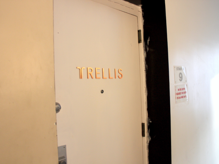 ... and stepped into a narrow hallway that still seemed to be under construction. Trellis opened in mid-November 2018.