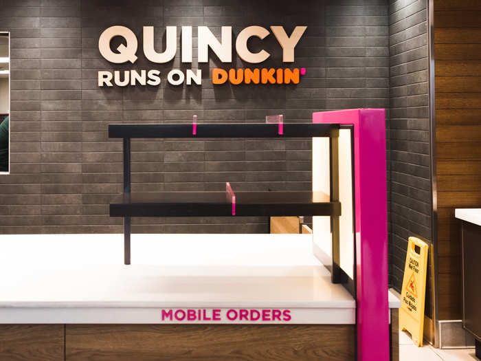 The store of the future was bigger, brighter, and more high-tech than the original, which felt like any other Dunkin