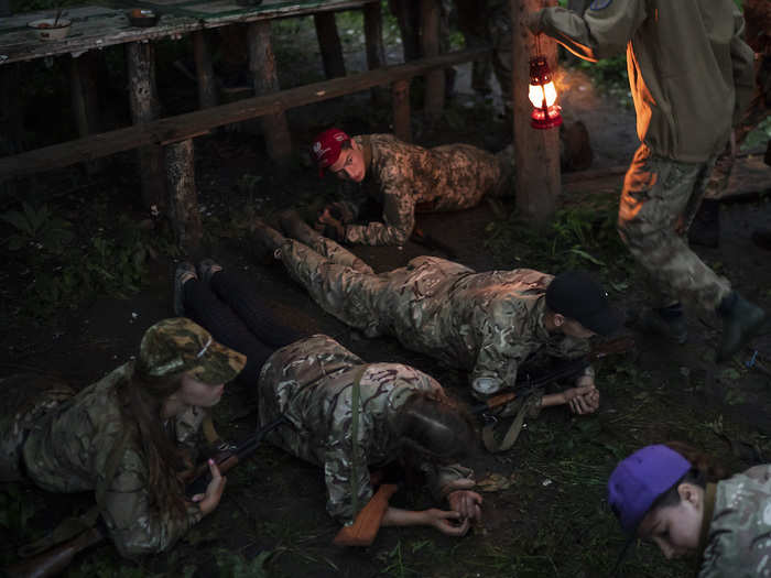 Aside from the lectures — and songs around the campfire — life for the several dozen youths at the Svoboda camp was hard.