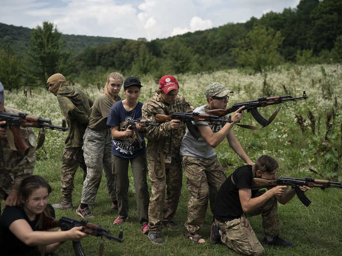 “You need to be aware of all that,” instructor Ruslan Andreiko said. “All those gender things, all those perversions of modern Bolsheviks who have come to power in Europe and now try to make all those LGBT things like gay pride parades part of the education system.”