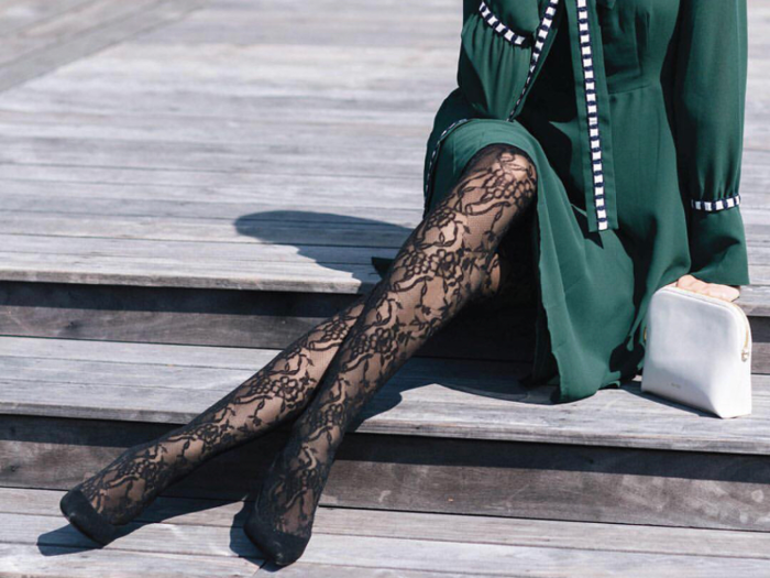 A pair of tights from a woman-run company that gives back to women