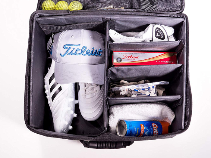 A golf gear organizer