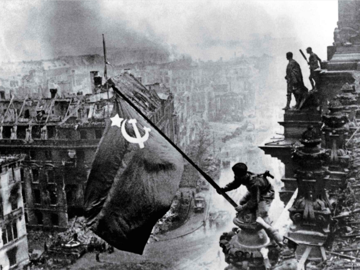 4. Raising a Flag over the Reichstag (1945)