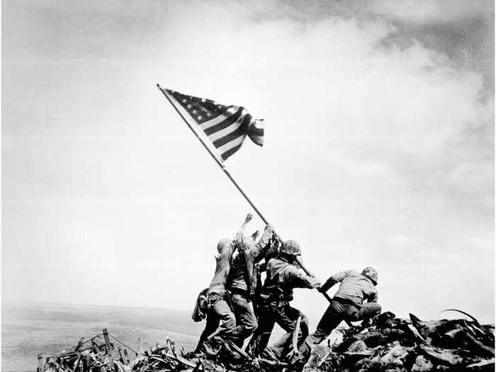 3. Raising the Flag on Iwo Jima (1945)