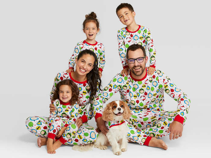 Matching holiday pajamas for the family (even the dog)