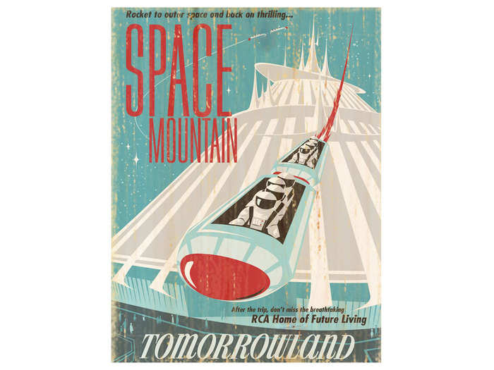 A vintage-inspired Space Mountain poster