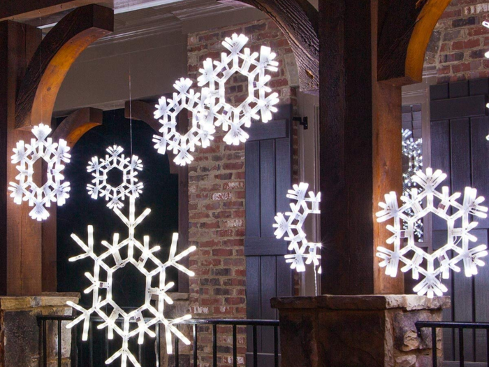 Big outdoor LED snowflakes