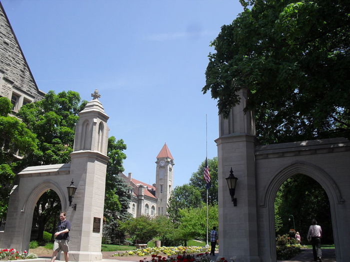 Indiana University, Bloomington is well-known for images of these pillars.