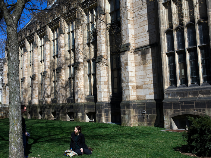 ... stone, cathedral-looking buildings ...