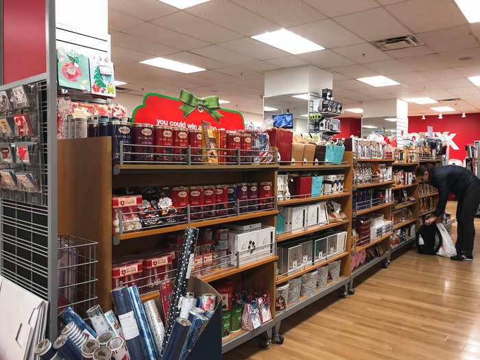 By the register were small products and snacks, and the line was moving pretty quickly.