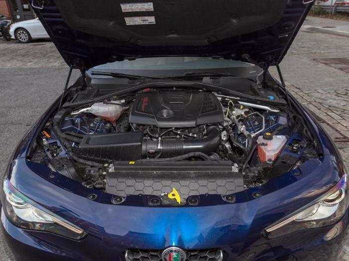 Complaint time! See that yellow bit of plastic at the front of the engine bay? That