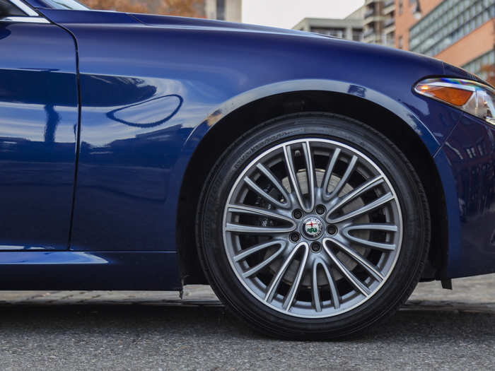 The 18-inch aluminum wheels are part of $2,500 Lusso package of extras. Again, these aren