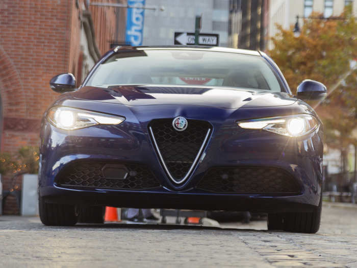 So, less is more — except where the bold, inverted triangle of the classic Alfa Romeo grille is concerned. You could argue that the entire design is governed by the need to feature this single, prominent element.