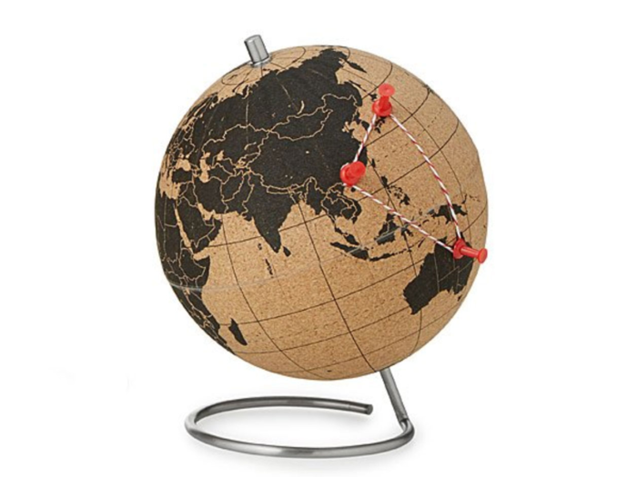 A globe to keep track of where they