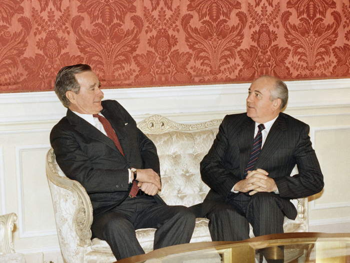 Bush and Soviet President Mikhail Gorbachev signed the Strategic Arms Reduction Treaty, known as START l, on July 31, 1991.