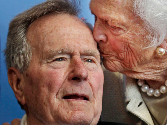 Bush was understandably "heartbroken." In 2011, Bush read from a letter he once wrote to Barbara: "I love you, precious, with all my heart, and to know that you love me means my life."