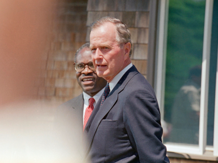 During his presidency, Bush appointed Judges Clarence Thomas and David Souter to the Supreme Court.