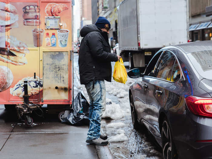 There were a few instances when an employee would have to run an order to a delivery driver down the block. Everything moved very quickly — it was impressive to watch. "Delivery is important so we can be reachable to all of our customers. It makes life easier for them," Abouelenein said.